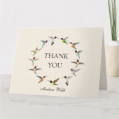 Aangepaste kolibries van Noord-Amerika Dank u Auto Bedankkaart (Voorkant)