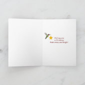 Aangepaste kolibries Vrolijk kerstfeest Feestdagen Kaart (Binnen)