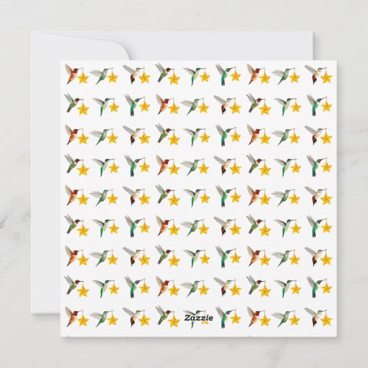 Aangepaste kolibries Vrolijk kerstfeest Feestdagenkaart (Achterkant)