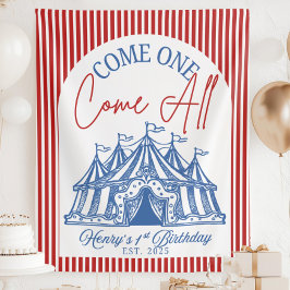 Aangepaste "Kom Eén Kom Allen" banner voor Circus  Wandkleed