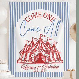 Aangepaste "Kom Eén Kom Allen" banner voor Circus  Wandkleed