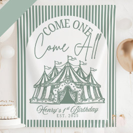 Aangepaste "Kom Eén Kom Allen" banner voor Circus  Wandkleed