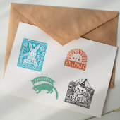 Aangepaste Konijn Bunny Exlibris Rubberstempel