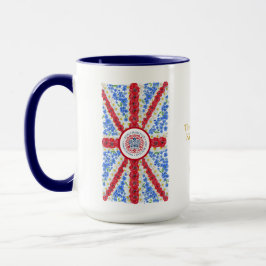 Aangepaste koning Charles III Coronation Floral Vl Koffiemok