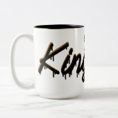 Aangepaste Koning Gouden kroon met Naam Tweekleurige Koffiemok (Links)