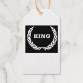Aangepaste Koning tekst Premium Kraft Goud Folie C Cadeaulabels (Achterkant)