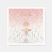 Aangepaste KONINGENBEE Roze Rose Gold Beverage Coc Servet (Voorkant)