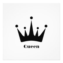 Aangepaste koningin tekst zwarte kroon foto vergro