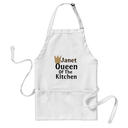 Aangepaste Koningin Van De Keuken Standaard Schort (Voorkant)