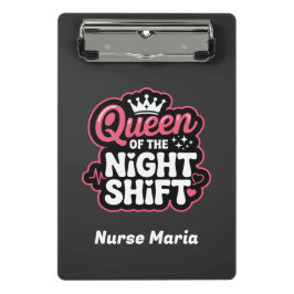 Aangepaste Koningin van de Nachtdienst Roze Verple Mini Klembord