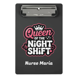 Aangepaste Koningin van de Nachtdienst Roze Verple Mini Klembord
