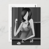 Aangepaste Koningin van het Spel - Las Vegas Casin Briefkaart (Voorkant / Achterkant)