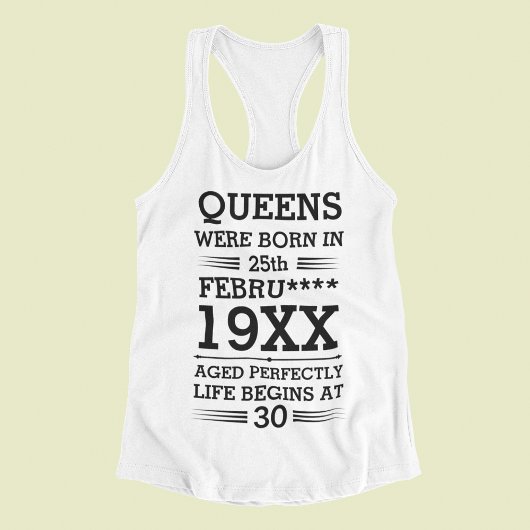 Aangepaste koninginnen werden geboren op de leefti tanktop