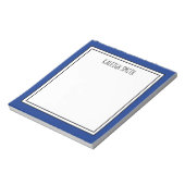 Aangepaste Koninklijk Blauw Witte Bewerkbare Kleur Notitieblok (Linkerzijde)