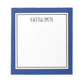 Aangepaste Koninklijk Blauw Witte Bewerkbare Kleur Notitieblok (Voorkant)
