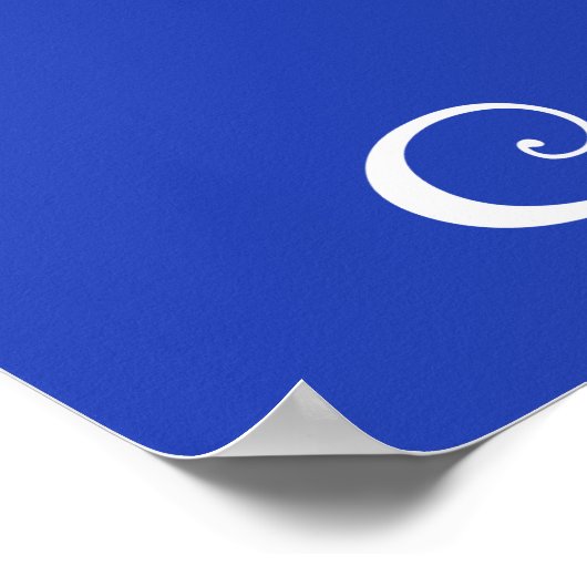 Aangepaste koninklijke blauwe bruiloft Afdruk Poster (Hoek)