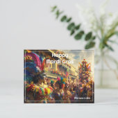 Aangepaste💚💜 💛koninklijke regalia: Mardi Gras E Briefkaart (Staand voorkant)