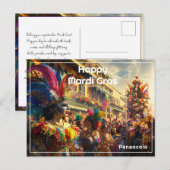Aangepaste💚💜 💛koninklijke regalia: Mardi Gras E Briefkaart (Voorkant / Achterkant)