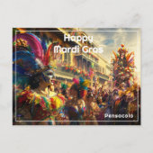 Aangepaste💚💜 💛koninklijke regalia: Mardi Gras E Briefkaart (Voorkant)