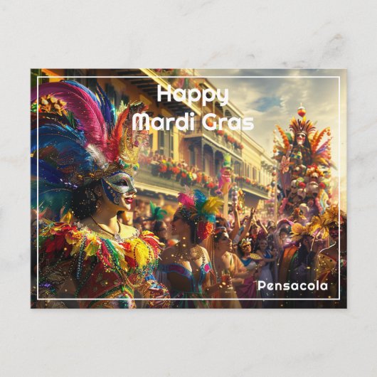 Aangepaste💚💜 💛koninklijke regalia: Mardi Gras E Briefkaart (Voorkant)