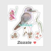Aangepaste Kookaburra en Eucalyptus Sticker (Vel)