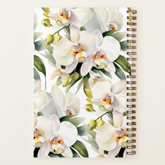 Aangepaste kookboek witte orchideeën recepten Noti Notitieboek (Achterkant)