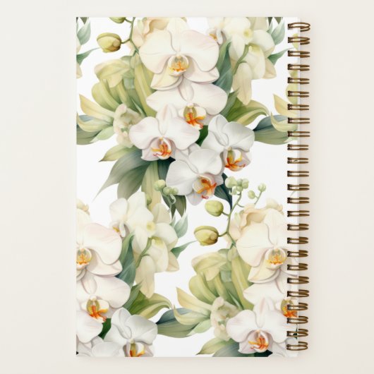 Aangepaste kookboek witte orchideeën recepten Noti Notitieboek (Achterkant)