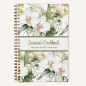 Aangepaste kookboek witte orchideeën recepten Noti Notitieboek (Voorkant)