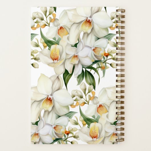 Aangepaste kookboek witte orchideeën recepten Noti Notitieboek (Achterkant)