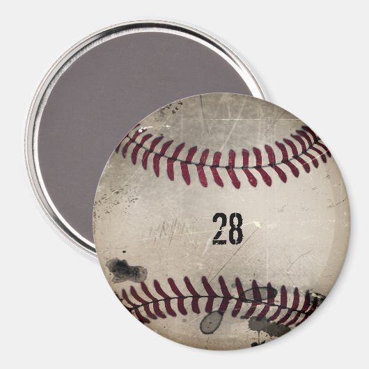 Aangepaste kool grunge honkbal magneet (Voorkant / Achterkant)