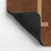 Aangepaste koperen look Initialen toevoegen Monogr Muismat (Hoek)