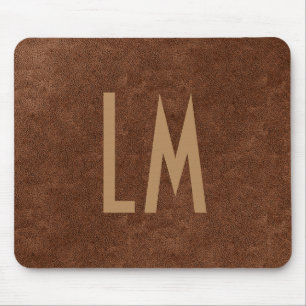 Aangepaste koperen look Initialen toevoegen Monogr Muismat