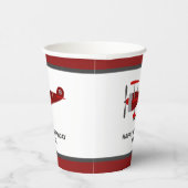 Aangepaste kopjes voor rode vliegbladen papieren bekers (Rechts)