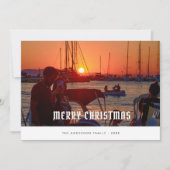 Aangepaste koppel foto elegante kerstkaart (Voorkant)