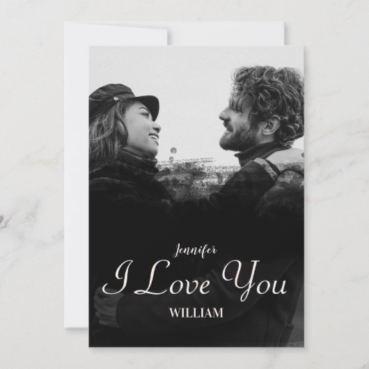 Aangepaste koppel foto Fijne Valentijn Feestdagenkaart (Voorkant)