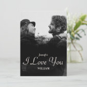 Aangepaste koppel foto Fijne Valentijn Feestdagenkaart (Staand voorkant)