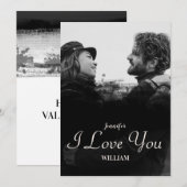 Aangepaste koppel foto Fijne Valentijnsdag Feestdagenkaart (Voorkant / Achterkant)