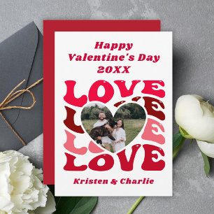 Aangepaste koppel foto Fijne Valentijnsdag Feestdagenkaart