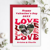 Aangepaste koppel foto Fijne Valentijnsdag Feestdagenkaart