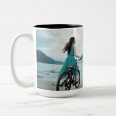 Aangepaste koppel foto gepersonaliseerd tweekleurige koffiemok (Links)