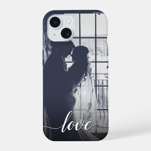 Aangepaste koppel fotoliefde iPhone 15 case (Achterkant)