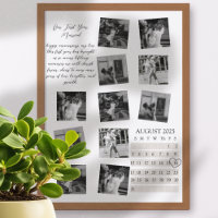 Aangepaste koppel jubileum foto collage kunstprint