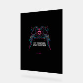 Aangepaste koppel jubileum neon papegaaien winter  acryl bord (Hoek)