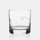 Aangepaste koppel namen datum zwart verweven harte whisky glas (Rechts)