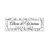 Aangepaste koppelnamen en tekst in artistiek lijst  zelfinktende stempel (Design)