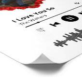 Aangepaste koppels foto | Heart Shadow Flowers Poster (Hoek)