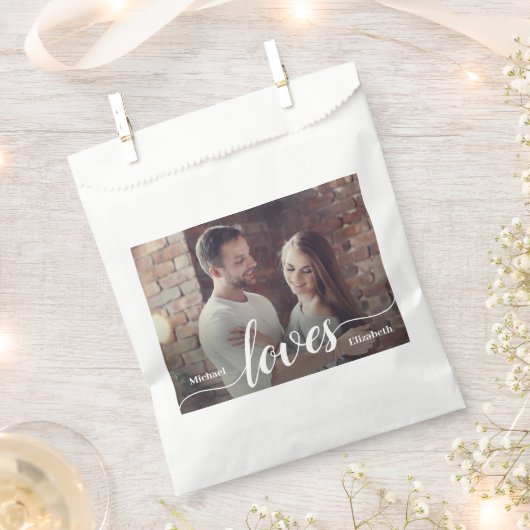 Aangepaste Koppels Foto Liefde Script Bedankzakje (Geknipt)