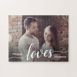 Aangepaste Koppels Foto Liefde Script Legpuzzel