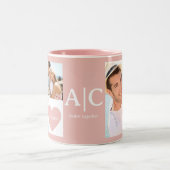 Aangepaste koppels foto tweekleurige koffiemok (Center)