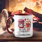 Aangepaste koppels Grappig Quote "Jam to My Toast" Mok